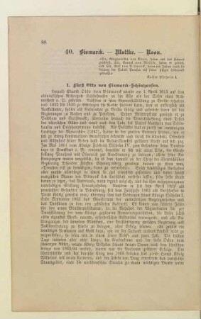 40. Bismarck. - Moltke. - Roon