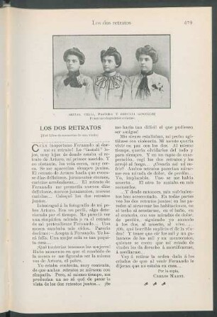 Los dos retratos. : (Del libro de memorias de una viuda)