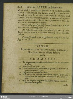 XXXVII. De juramento purgationis, an & quatenus illud judex reo ex officio deferre possit