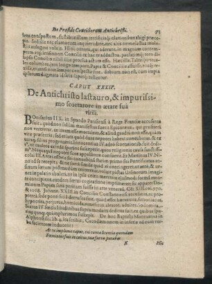 Caput XXXIV. De Antichristo lastauro, & impurissimo scortatore in aetate sua virili