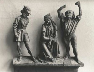 Dornenkrönung, kleines Holzrelief aus Colmnitz