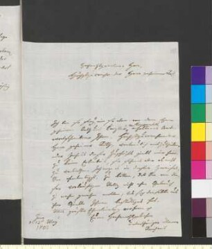 Brief von Reichardt, Johann August an Goethe, Johann Wolfgang von