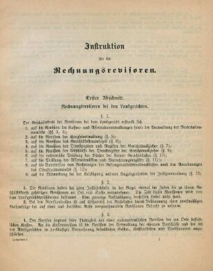 Erster Abschnitt. Rechnungsrevisoren bei den Landgerichten