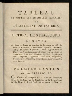19-30, District de Strasbourg.