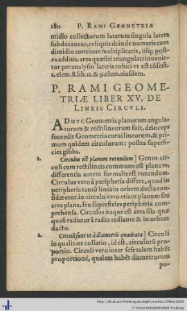 Liber XV. De Lineis Circuli