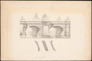 Herkules-Brücke mit den Figuren von Schadow und von Boy (1791), Berlin: Gesamtansicht