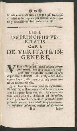 Lib. I. De Principiis Veritatis