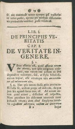 Lib. I. De Principiis Veritatis