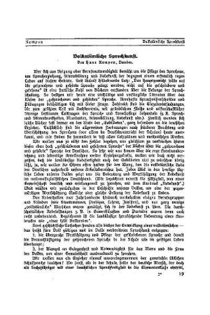 Volkstümliche Sprechkunst