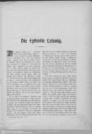Die Ephorie Leisnig