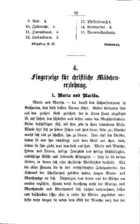 Fingerzeige für christliche Mädchenerziehung