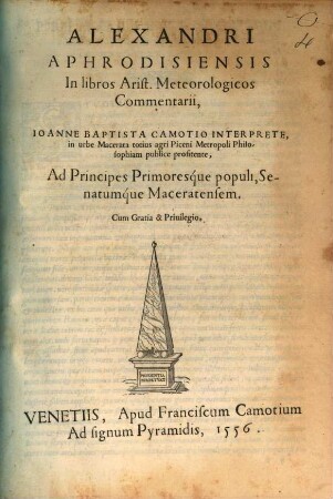 In libros Aristotelis Meteorologicos commentarii