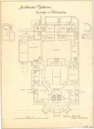Fischer, Theodor; Heilbronn; Stadt-Theater - Grundriss UG