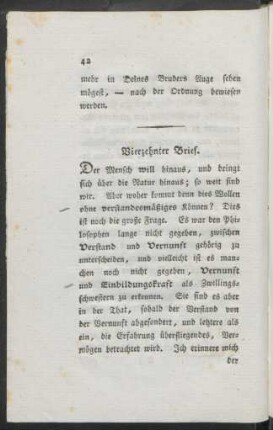 Vierzehnter Brief