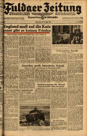 Ausgabe vom Donnerstag, den 24. Juni 1943.
