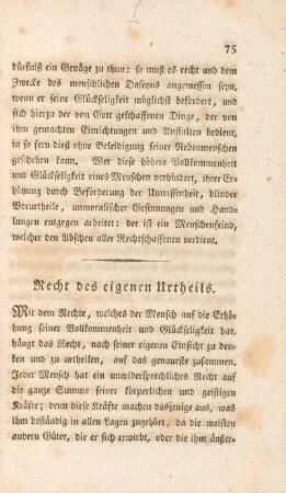 Recht des eigenen Urtheils
