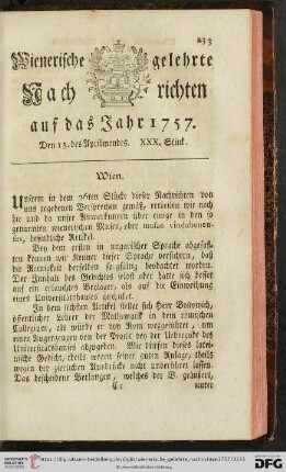 Den 15. des Aprilmondes XXX. Stück