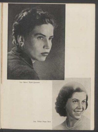 [Fotografías de] Srta. Beatriz Haedo Garramón [y] Srta. Helena Pisano Berro