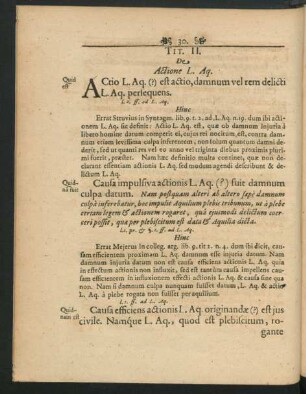 Tit. II. De Actione L. Aq.