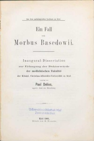 Ein Fall von Morbus Basedowii