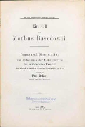 Ein Fall von Morbus Basedowii