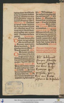 Handschriftliche Ergänzung