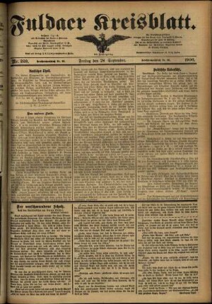 Ausgabe vom Freitag, den 28. September 1906.