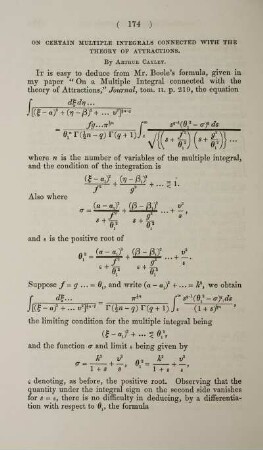On certain multiple integrals connected with the theory of attractions.