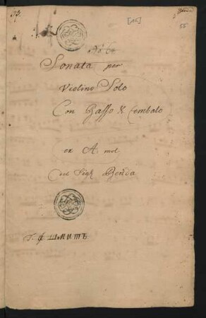 Sonaten; vl, bc; a-Moll; L deest