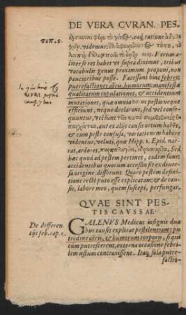 Quae Sint Pestis Caussae.