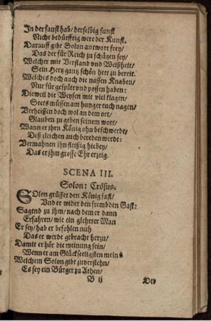 Scena III. Solon: Crösus.