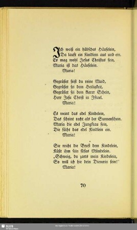 [Ich weiß ein hübsches Häuselein]