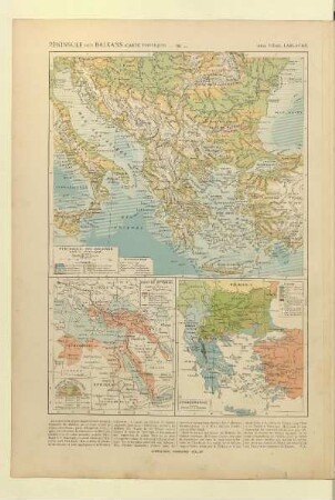 Péninsule des Balkans (Carte physique)