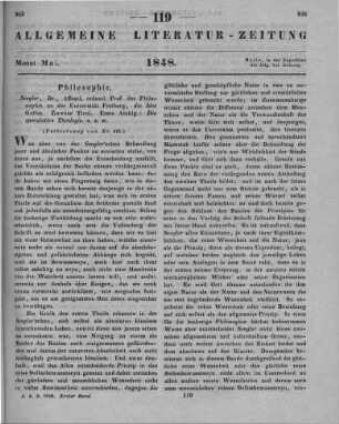 Sengler, J.: Die Idee Gottes. T. 2, Abt. 1. Die Speculative Theologie. Heidelberg: Mohr 1847 (Fortsetzung von Nr. 118)