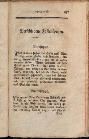 Verschiedene Fastenspeisen.