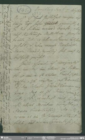 Eigenh. Brief m. Nachschrift von Dorothea von Schlegel von Friedrich von Schlegel an August Wilhelm von Schlegel, Dorenburg, 06.08.1800