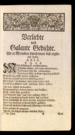 Verliebte und Galante Gedichte