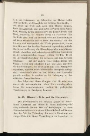 §. 45. Himmel, Erde und die Elemente.