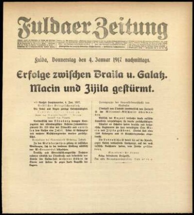 Ausgabe vom Donnerstag, den 04. Januar 1917.