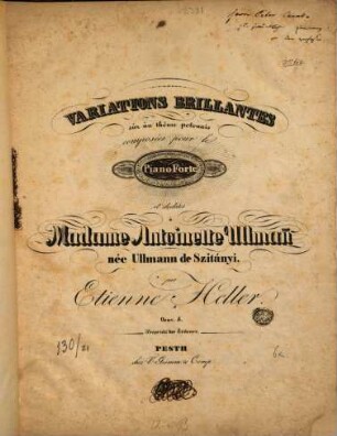 Variations brillantes : sur un thême polonais composées pour le pianoforte ; op. 5