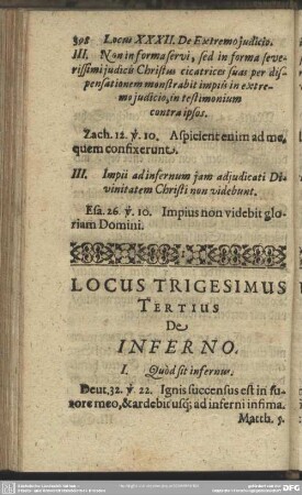 Locus Trigesimus Tertius De Inferno