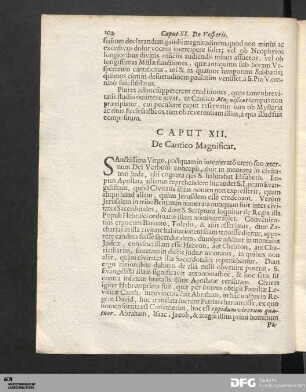 Caput XII. De Cantico Magnificat.