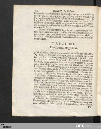Caput XII. De Cantico Magnificat.