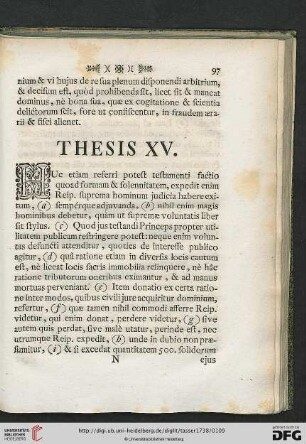 Thesis XV
