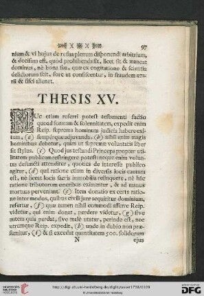Thesis XV