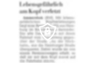 Lebensgefährlich am Kopf verletzt