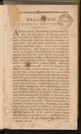 Prafatio Prioris Editionis