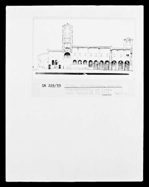 Cluny, Abteikirche II, Längsschnitt (Zustand um 1000)
