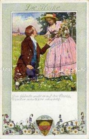 Illustration zum "Lied von der Glocke", Postkarte des Deutschen Schulvereins Nr.193