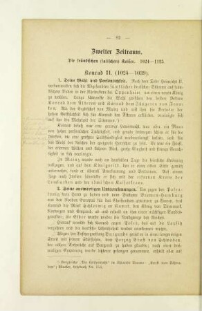 Zweiter Zeitraum. Die fränkischen (salischen) Kaiser. 1024-1125